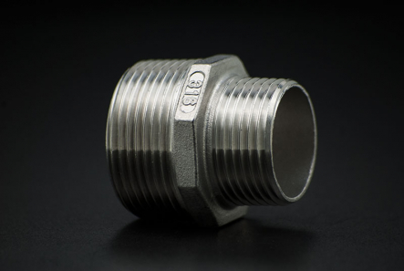 Stainless Steel Reduce Nipple - 1/2 x 3/8 Inch / Male Thread x Male Thread
