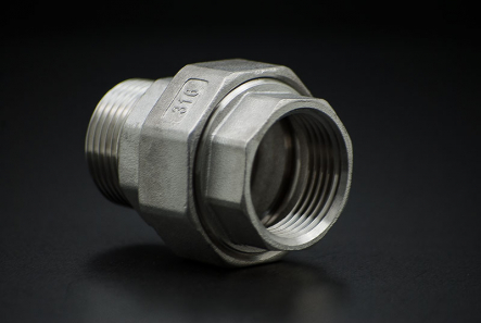 Stainless Steel Union Coupler Conical - 3/8 Inch / Female Thread x Male Thread