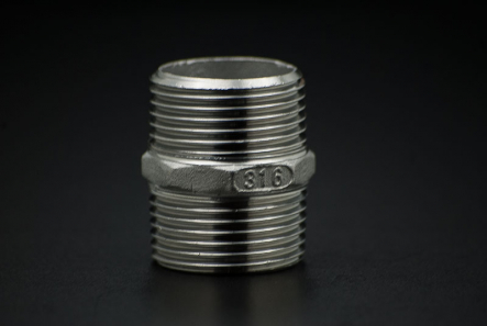 Stainless Steel Nipple - 1/2 Inch / Male Thread x Male Thread