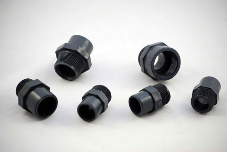 PVC Transition Nippel Adapter - 16/20 mm x 3/8 Inch / Glue Socket x Male Thread