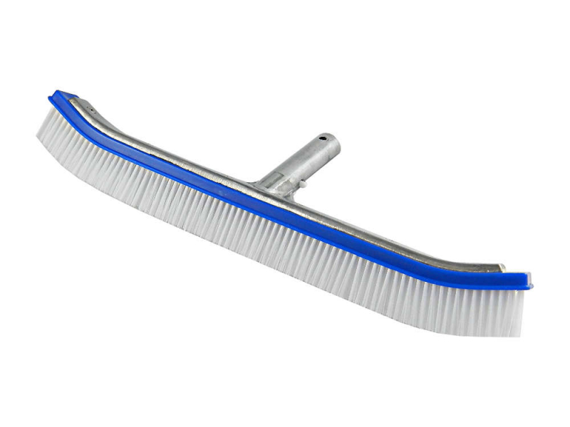 Pool wall brush & floor brush with aluminum reinforcement